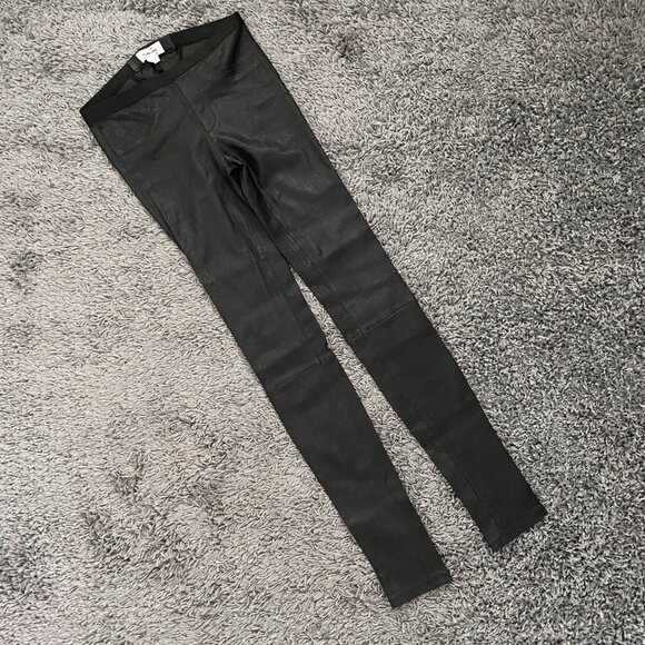 Helmut Lang Leather Leggings - Picture 2 of 6